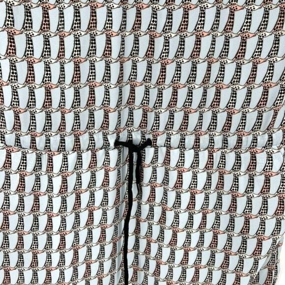 CKS Women's‎ Giraffe Print Cap Sleeve Elastic Waist Mini Dress Blue Black Small - Picture 5 of 14